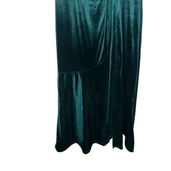 Danny & Nicole Velvet Women's Hunter Green Short Sleeve Midi Fit + Flare Dress S - Picture 4 of 12